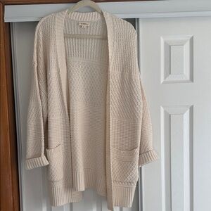 Cozy Cream Open-Front Sweater